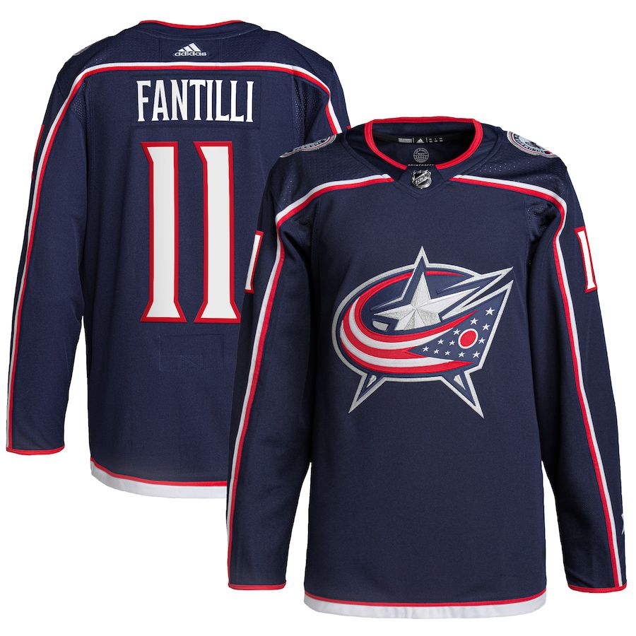 Men Columbus Blue Jackets 11 Adam Fantilli adidas Navy Home Primegreen Authentic Pro Player NHL Jersey